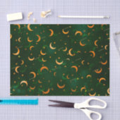 Papier Mousseline 3 pc, Nom, Crescent Moons & Stars Bokeh Motif (Artisanat)