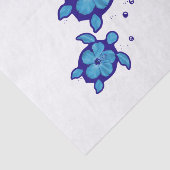 Papier Mousseline 3 tortues bleues de Honu (Détail)