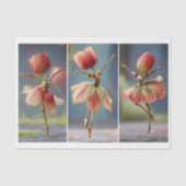 Papier Mousseline 3 Tulip Flower Ballerinas, DJ5R Rose Découpage (Recto)