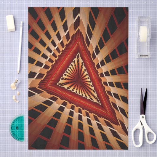 Papier Mousseline 3D Fantasy Network Modern Fractal Graphic Design (Artisanat)