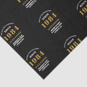 Papier Mousseline 40e anniversaire 1984 Black Gold Chic Elegant (Détail)