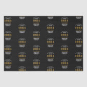 Papier Mousseline 40e anniversaire 1984 Black Gold Chic Elegant (Recto)