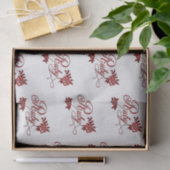 Papier Mousseline 40e anniversaire de Ruby Texte et Roses blanches (Cadeau)