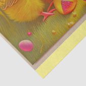 Papier Mousseline 4 Collection Pâques De Poulet Et Fleurs (Détail)