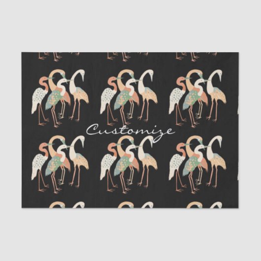 Papier Mousseline 4 grues japonaises Thunder_Cove (Recto)