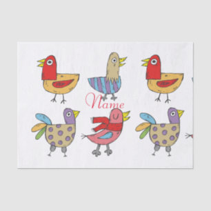 Papier Mousseline 4 Oiseaux amusants Thunder_Cove
