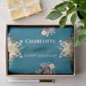 Papier Mousseline 4e anniversaire Photo Collage Turquoise bleu jaune (Cadeau)