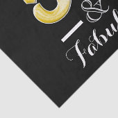 Papier Mousseline 50 et anniversaire noir fabuleux d'or (Détail)