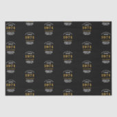 Papier Mousseline 50e anniversaire 1974 Black Gold Chic Elegant (Recto)