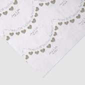 Papier Mousseline 50e anniversaire Mariage papier de tissu cardiaque (Détail)