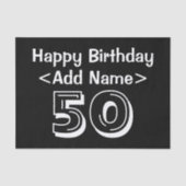 Papier Mousseline 50e anniversaire Thème Personnalisé Tissu Papier (Recto)