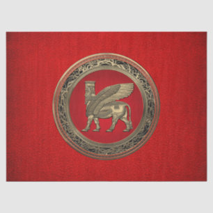 Papier Mousseline [510] Taureau ailé assyrien - Lamassu d'or