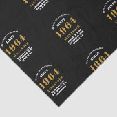Papier Mousseline 60e anniversaire 1964 Black Gold Chic Elegant (Détail)