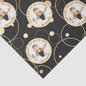 Papier Mousseline 60e anniversaire Funny moderne Fab Black Gold Anni (Détail)