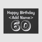 Papier Mousseline 60e anniversaire Thème Personnalisé Tissu Papier (Recto)