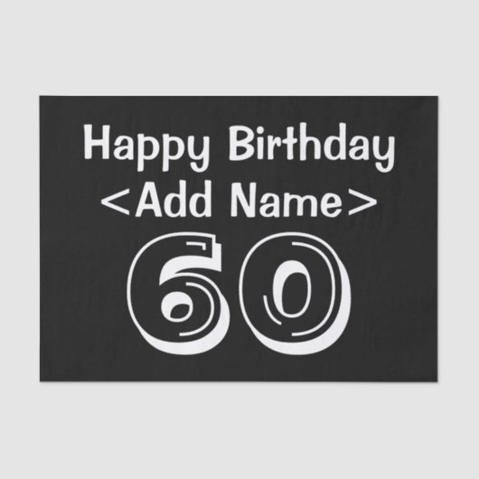 Papier Mousseline 60e anniversaire Thème Personnalisé Tissu Papier (Recto)