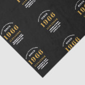 Papier Mousseline 60th Birthday 1966 Black Gold Chic Elegant (Détail)