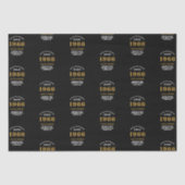 Papier Mousseline 60th Birthday 1966 Black Gold Chic Elegant (Recto)