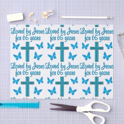 PAPIER MOUSSELINE 65E AMOUR JÉSUS (Artisanat)