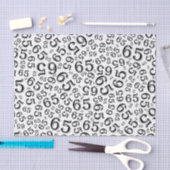 Papier Mousseline 65e anniversaire Random Number Motif noir/blanc (Artisanat)