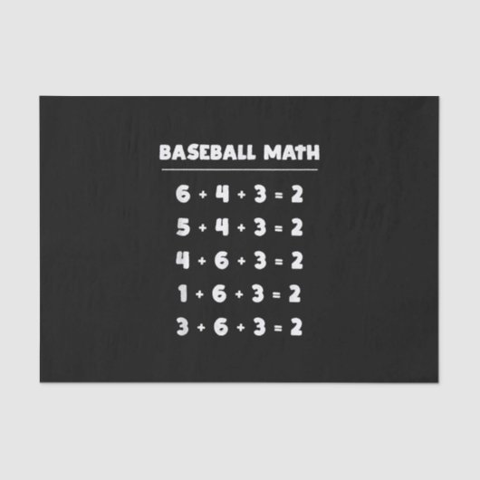Papier Mousseline 6 4 3 2 Maths de baseball - Jeu de softball à joue (Recto)