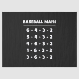 Papier Mousseline 6 4 3 2 Maths de baseball - Jeu de softball à joue