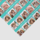 Papier Mousseline 6 Collage photo avec Happy Holiday Text Aqua Turqu (Détail)