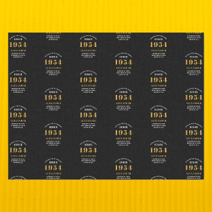 Papier Mousseline 70e anniversaire 1954 Black Gold Chic Elegant