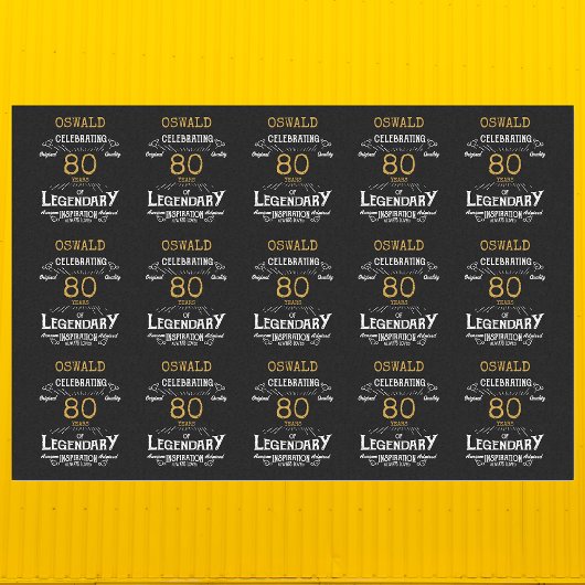 Papier Mousseline 80e anniversaire Black Gold Legendary Retro