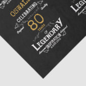 Papier Mousseline 80e anniversaire Black Gold Legendary Retro (Détail)