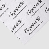 Papier Mousseline 80e anniversaire Elégant à 80 Personnaliser (Détail)