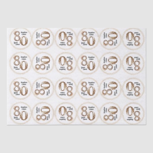 Papier Mousseline 80e anniversaire Tissue Paper (Recto)
