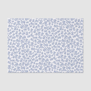 Papier Mousseline 80e Motif de numéro aléatoire du parti bleu/blanc