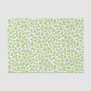 Papier Mousseline 80e Motif du numéro aléatoire du parti Vert/Blanc