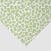 Papier Mousseline 80e Motif du numéro aléatoire du parti Vert/Blanc (Détail)