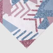 Papier Mousseline 80s Abstrait lunaire | Dusty Mauve rose et bleu (Détail)