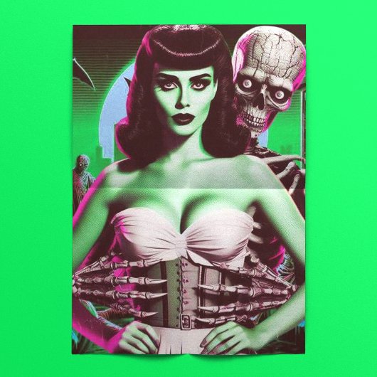 Papier Mousseline 80s Horreur VHS Girl