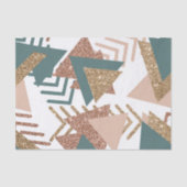 Papier Mousseline 80s rétro Abstrait | les années 70 Palette Vert et (Recto)