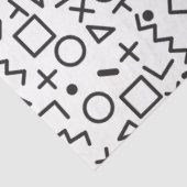 Papier Mousseline 90's Noir & Blanc Retro Shapes Motif (Détail)