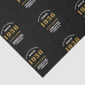 Papier Mousseline 90th Birthday 1936 Black Gold Chic Elegant (Détail)