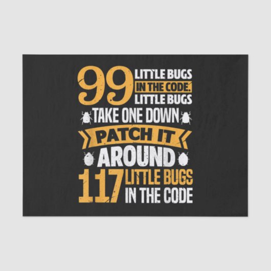 Papier Mousseline 99 Petits Bugs Dans Code Path It 117 Bugs Programe (Recto)