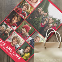 9 Photo Retro Noël Rouge Paix et Amour