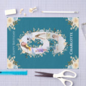 Papier Mousseline 9e anniversaire Photo Collage Turquoise bleu jaune (Artisanat)