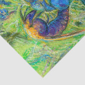 Papier Mousseline A Bee & Forget-me-not Flowers (Détail)