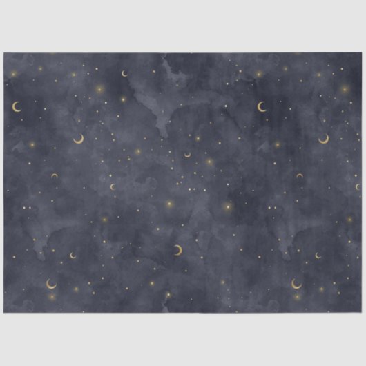 Papier Mousseline A Celestial Starry Night Series Design 12 (Recto)