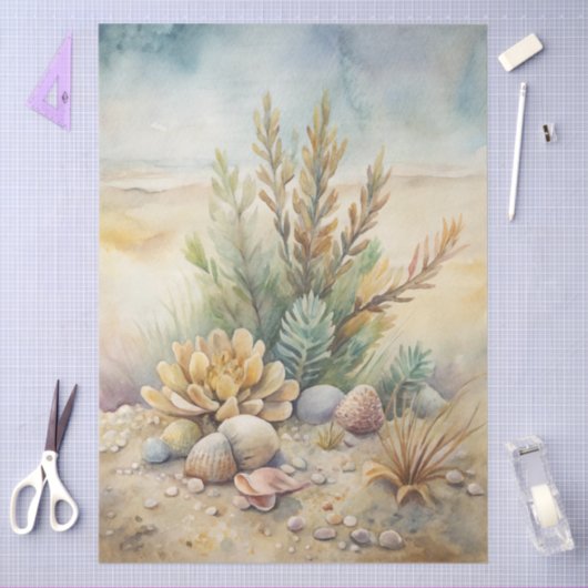 Papier Mousseline A Coastal Series Design 35 (Artisanat)