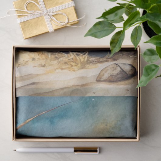 Papier Mousseline A Coastal Series Design 3 Tissue Paper (Cadeau)