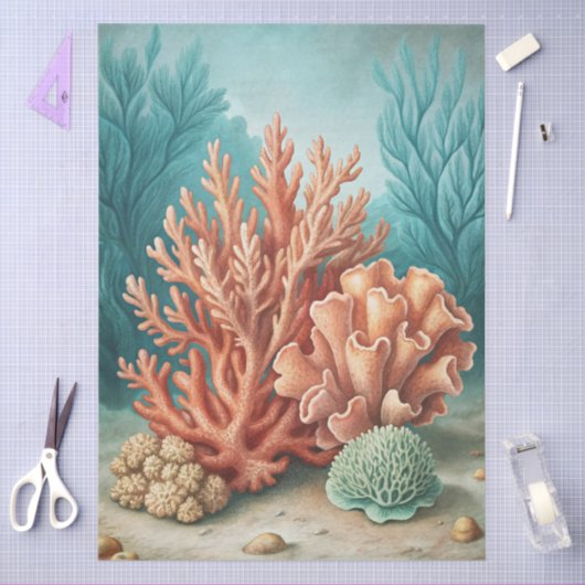 Papier Mousseline A Coastal Series Design 55 (Artisanat)