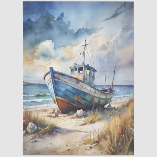 Papier Mousseline A Coastal Series Design 78 (Recto)