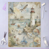 Papier Mousseline A Coastal Series Design 85 (Artisanat)